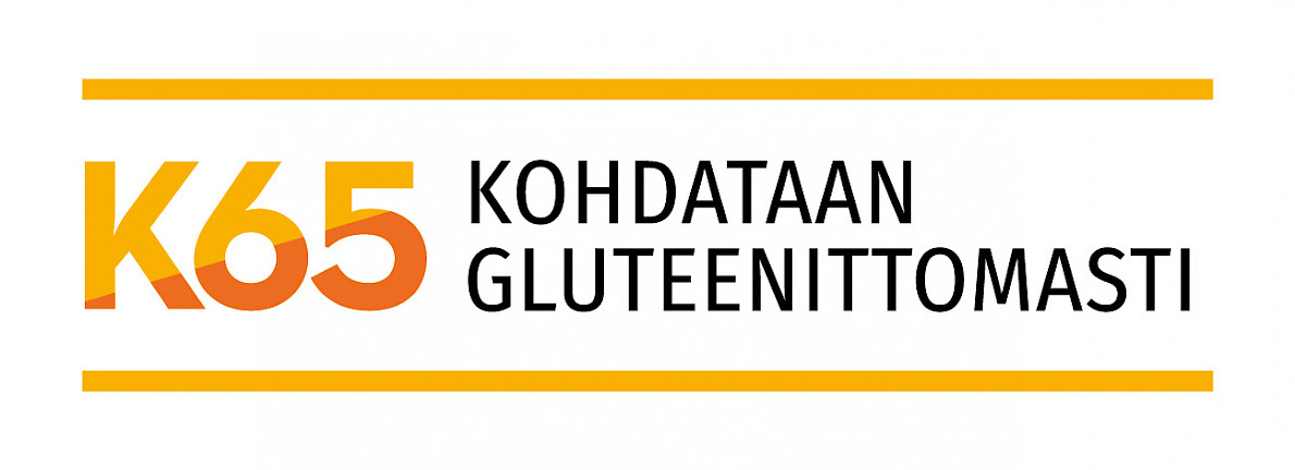 K65 - Kohdataan gluteenittomasti -hankkeen logo.
